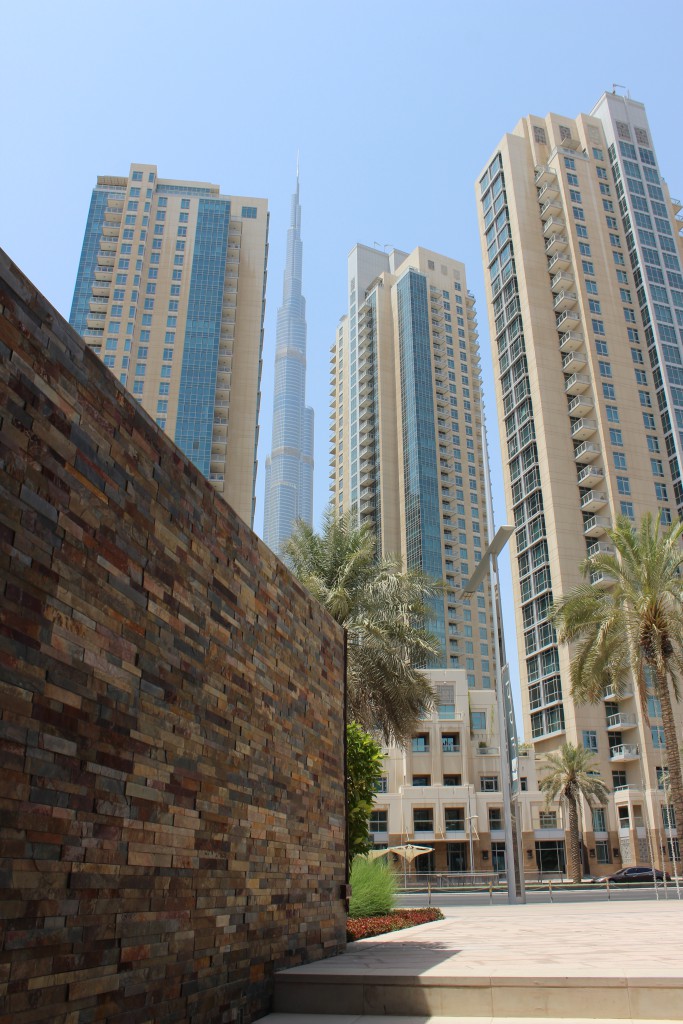 Ausblick aus dem VIDA Hotel Green silk and the city in Downtown Dubai